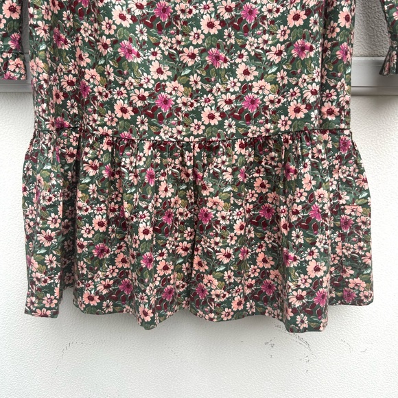 NEW Free People Floral Dress Women XS The Avenue Mini Cottagecore Emerald/pink - Picture 8 of 16